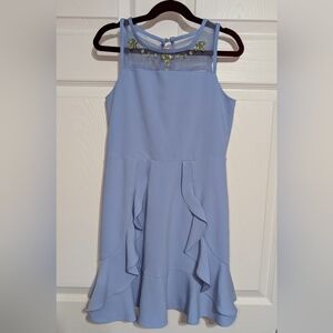 GB Girls Blue Ruffled Dress